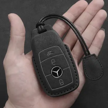 Leather Strap Car Key Case Cover for Mercedes Benz W204 W211 Cla