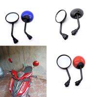 1 Pair Motorcycle Rearview Mirror Retro Round Auxiliary Side Mirror Reflector Electric Bike Scooter Parts