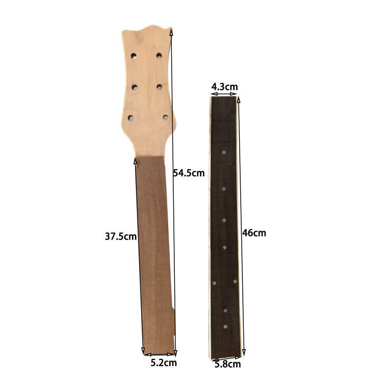 Stock Acoustic Guitar Neck Unfinished with 24 Fret Rosewood Frerboard