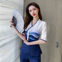 สปาเครื่องแบบผู้หญิง Workwear ความงามเสื้อผ้าเสริมสวยขัดเสื้อผ้าทำงานร้านเสริมสวยเครื่องแบบซาวน่าเท้าอาบน้ำเครื่องแบบ AS556. ..