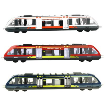 Train Toy Mini Simulation Metro Model Inertia Sliding Alloy Plastic Vehicle Children Toy
