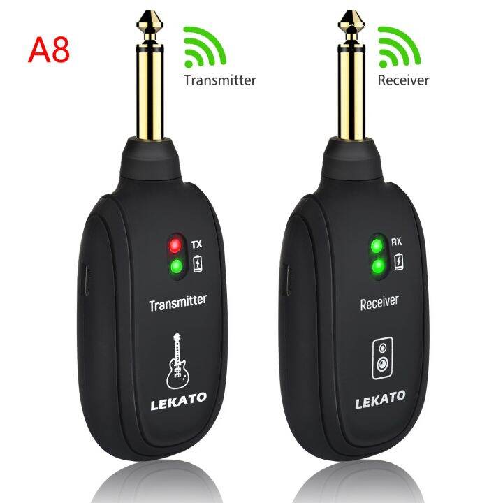 LEKATO Wireless Guitar Transmitter Receiver WS70 Guitar System Built