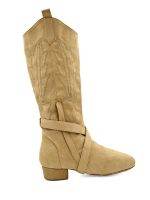 High Quality 3.5CM Heel Brown Color Women Embroidery Dance Boots Wear Indoor