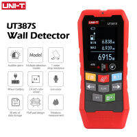 UNI-T UT387S ตัวค้นหาแกนไม้4 In 1แบบมืออาชีพเครื่องตรวจจับโลหะเครื่องตรวจจับหลายตัววัดแรงดันไฟฟ้ากระแสสลับสายสายไฟฟ้าสดสแกนเนอร์ผนังเครื่องติดตามความลึก W/ การแจ้งเตือนเสียงแสดงผล LCD