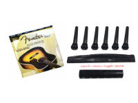 สายกีต้าร์โปร่ง Fender 70XL ของแท้ +หมุด 6 ตัว หย่องล่าง,หย่องบนสีดำ มูลค่า 160 บาท มีเก็บปลายทาง ส่งฟรี !