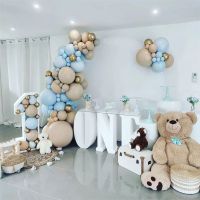 「 ANN Hardware 」87ชิ้น DIY ไฟกระพริบลูกโป่งอาบน้ำเด็กสำหรับ TeddyBoy Girl Birthday Decorations