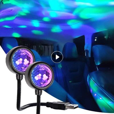 Strobe Light Dj Lighting Sound Party Auto USB Mini Disco Ball Lights RGB Multi Color Car Atmosphere Room Decorations Stage Lamp