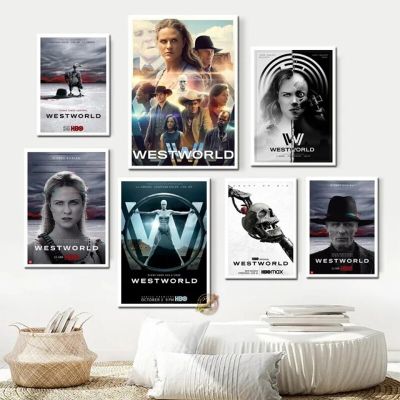 Modern Westworld ภาพยนตร์โปสเตอร์ภาพวาดผ้าใบและภาพพิมพ์ Wall Art Dorm รูปภาพสำหรับห้องนั่งเล่นห้องนอนตกแต่งบ้าน Gift