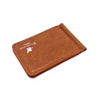 Original Polo Louie Light Slim Bifold Leather Men Money Clip Wallet Card Holder