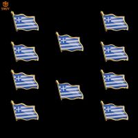 10Pcs Greek Flag Brooch Tie Suit Fashion Ornament Lapel Pin Commemorative Badge Male&amp;Female Apply