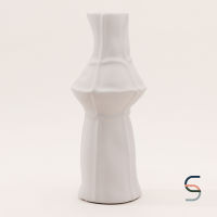 SARABARN Morandi Glazed Table Vase | แจกัน แจกันเซรามิก แจกันเคลือบสี สีเบจ ทรงสูง