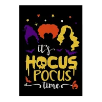 ธงสวนฮาโลวีน Hocus Pocus Witch ฉันได้กลิ่น Amock สองด้านแนวตั้งด้านนอกผ้าใบตกแต่งปาร์ตี้ฮาโลวีนลานกว้างแบนเนอร์ต้อนรับสำหรับกลางแจ้ง