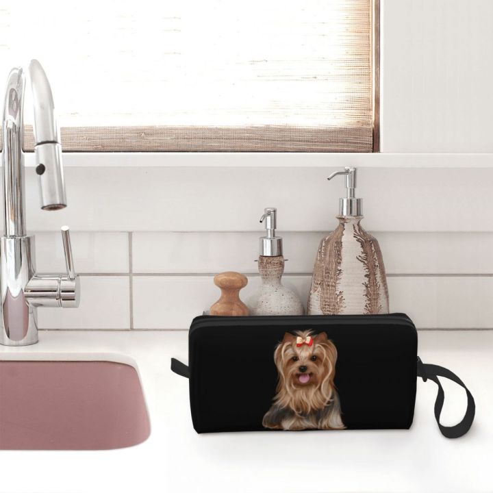 กล่องเคสชุด-dopp-กล่องเครื่องสําอางความจุขนาดใหญ่น่ารักสำหรับผู้หญิง-tas-kosmetik-สุนัข-yorkie-ยอร์กเชียร์เทอร์เรียร์กระเป๋าใส่เครื่องอาบน้ำที่เก็บเก็บเครื่องสำอางค์