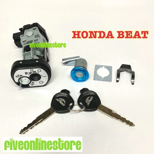 Original 100% Apido Honda Beat Main Switch Assy Seat Lock ApidoMURAH Kunci Scooter Key Set ON/OFF FIVEONLINESTORE | Lazada