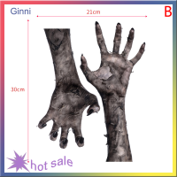 Ginni สติ๊กเกอร์ PVC ติดผนังลายผีฮาโลวีน3D วิวสยองขวัญมือผีที่น่ากลัว