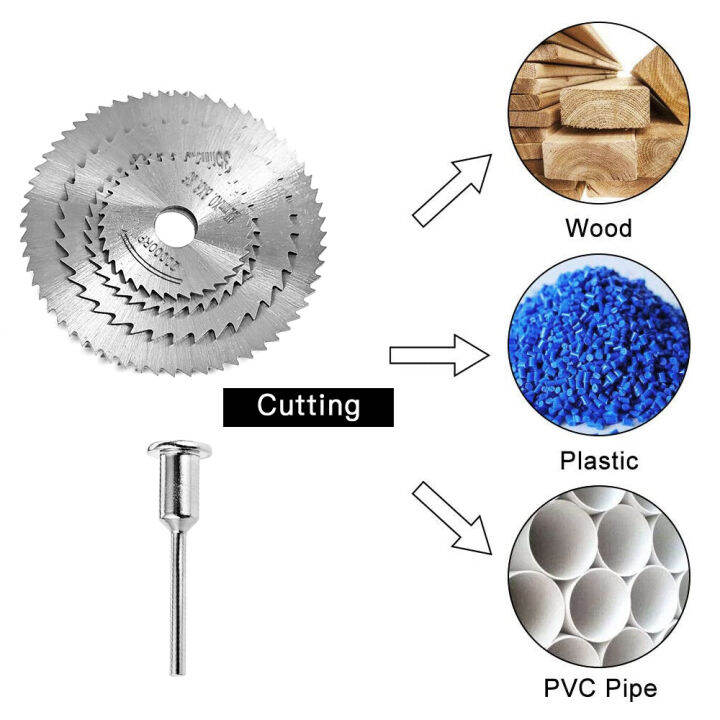 vastarใบเลื่อยวงเดือนhss-ใบเลื่อยเหล็กกล้าความเร็วสูงสำหรับงานไม้diy-6ชิ้นเครื่องมือหมุนโลหะแบบหยักแผ่นตัดเลื่อยตัดไม้