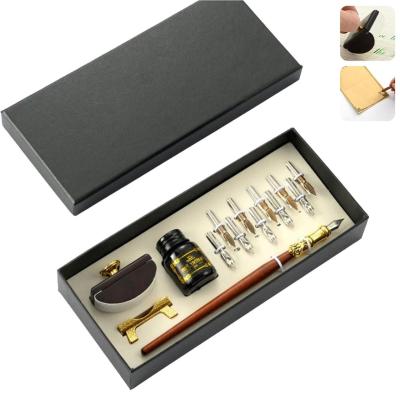 ”【；【-= Fountain Pen Set Handcrafted Calligraphy Portable Signature Ink Pens Writing Tool Stationery Business Classroom