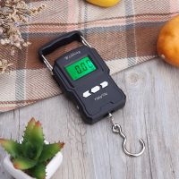 75Kg/10g Electronic Weighing Scale 50Kg/5g LCD Digital Display Hanging Hook Scale with Measuring Tape for Fishing Travel