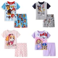 ▲﹊ Paw Patrol ชุดนอนเสื้อยืด แขนสั้น และกางเกงลําลอง สําหรับเด็กผู้ชาย อายุ 2-7 ปี 2 ชิ้น