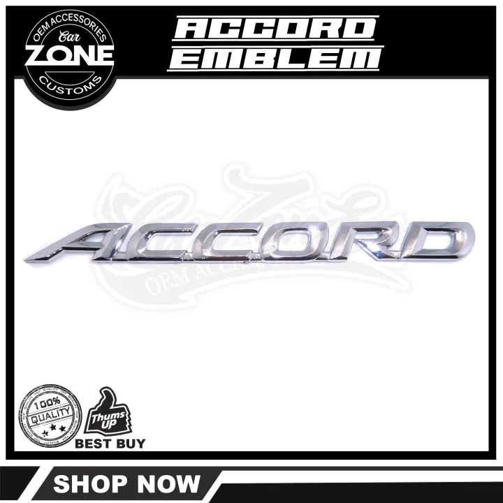 Honda ACCORD Rear Trunk Emblem Badge (Chrome Coated) Lazada PH