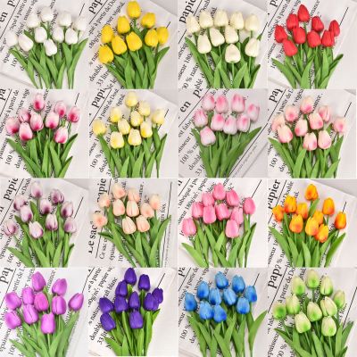 hotx【DT】 3/5/10/15/20pcs Artificial Flowers Real Bouquet Fake for Wedding Decoration