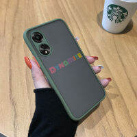 เคสสำหรับ OPPO A78เคสดีไซน์ตัวอักษรภาษาอังกฤษหลากสี4G เคสมีน้ำค้างแข็งโปร่งใสเคสใส่โทรศัพท์แข็งกันกระแทกฝาครอบหลังแบบเต็มรูปแบบเคสป้องกันกล้อง