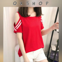 QXshop ?เสื้อยืดเปิดไหล่ด้านข้างใส่แล้วเผ็ชเบาๆ? ยั่วๆบดๆมากรุ่นนี้แล้วแล้วเริ่ดจึ้งปังนะว่าไม่ได้ ต้องซื้อไปลองกันแล้ว?