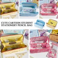 Cute Cartoon Large Capacity Skincare Product Organizing Dog Bag Bag Stationery Small Student Pen White T1X2