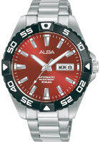 นาฬิกาข้อมือผู้ชาย ALBA Automatic รุ่น AL4387X หน้าปัดสีแดง ขอบดำ AL4389X หน้าปัดสีดำ AL4391X หน้าปัดสีเขียว ขนาดตัวเรือน 41.5 มม. มีวัน และวันที่