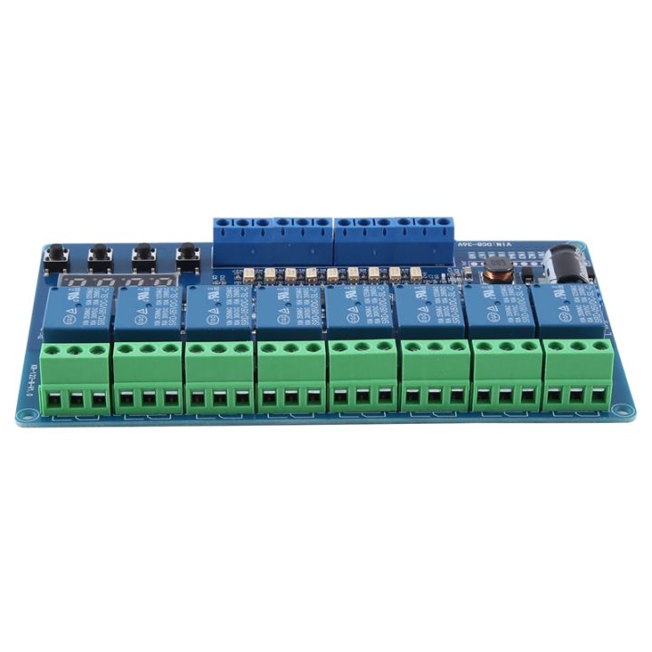 8-channel-multifunction-time-delay-relay-interface-board-module-with-light-couple-red-display