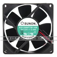 2023 ☆ KD1208PTB1เดิม SUNON 8025 12V 2.5W 8ซม. พัดลมทำความเย็นการไหลตามแนวแกนของแชสซีแบบเงียบ