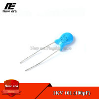 100Pcs 101 1KV 100pF แรงดันไฟฟ้าสูงตัวเก็บประจุเครื่องเคลือบ1000V 1KV 101