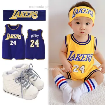 Adidas Yellow 'Bryant' Lakers Romper - Infant