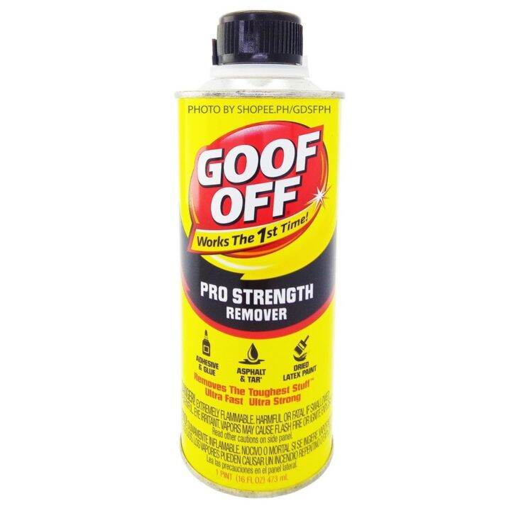 Goof Off Pro Strength Adhesive Glue Asphalt Tar Dried Latex Paint