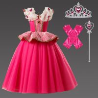 Halloween Children Cosplay Costume Fancy Carnival Girls Princess Dress Up 4 6 8 10 Yrs Kids Birthday Party Role-play Clothing