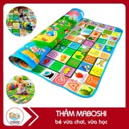 Thảm Maboshi 2 mặt cho bé, thảm chơi cho bé kích thước 1.8m x 2m nhiều màu