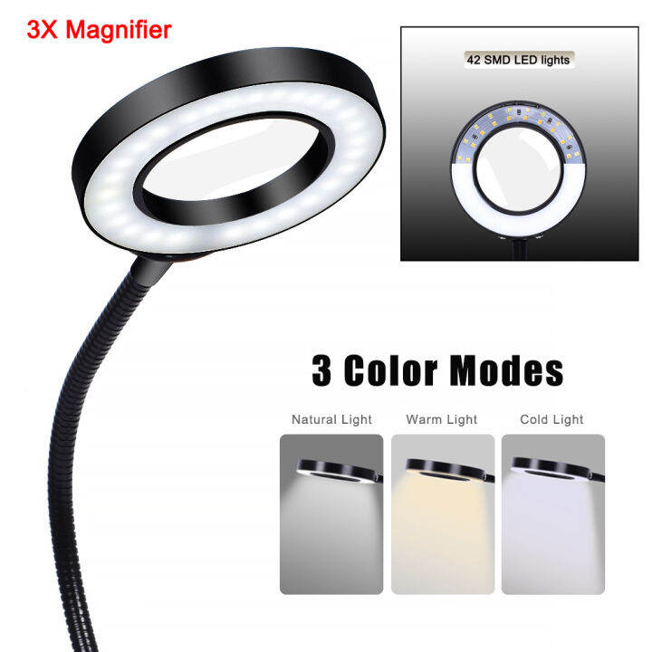 newacalox-usb-strong-magnetic-3x-magnifying-glass-led-light-illuminated-magnifier-flexible-arm-for-reading-workbench-soldering