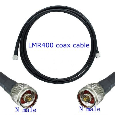 LMR400สาย Coax L16และปลั๊กตัวผู้ถึง N หัวต่อตัวผู้และตัวผู้เป็นลอนสำหรับ LMR-400แกนต่อเสาอากาศ15ซม./20CM30CM/50ซม.