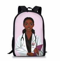 【jw】₪  African Hairstyle Students School Teenager Doctor Shoulder Mochila