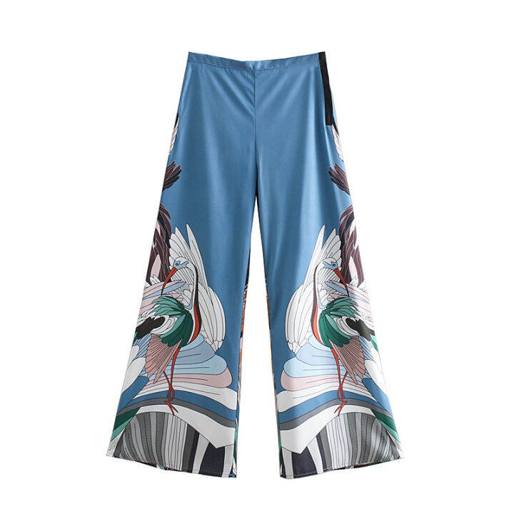 2021cheerart-japanese-wide-leg-pants-women-ukiyoe-print-summer-pants-loose-trousers-palazzo-pants-blue-clothing