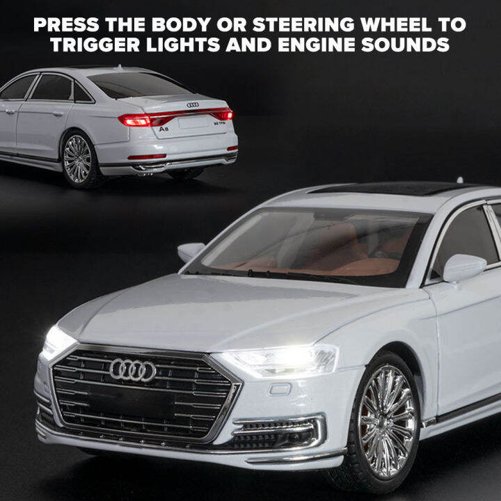 klt-1-24-audi-a8รถบรรทุกโมเดลรถยนต์ของเล่นอัลลอยโลหะ-diecast-สำหรับยานพาหนะ-kids-toys-งานอดิเรก