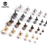 Haotao Hardware} WUTA 50ชุด/100ชุดหมวกทองแดงสองหน้าบริสุทธิ์หมุดกลมทองเหลืองสตั๊ดเข็มชนเล็บตกแต่งสำหรับกระเป๋าเสื้อผ้ารองเท้าเข็มขัด
