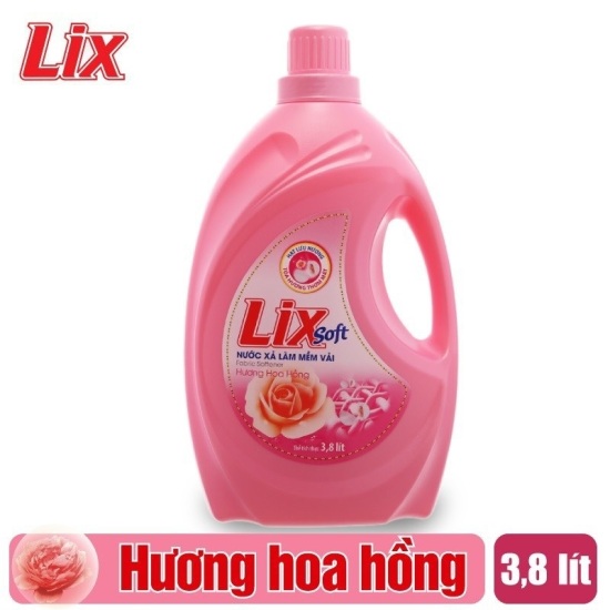 Nước xả vải lix soft hương hoa hồng 3.8 lít lsh38 - ảnh sản phẩm 3