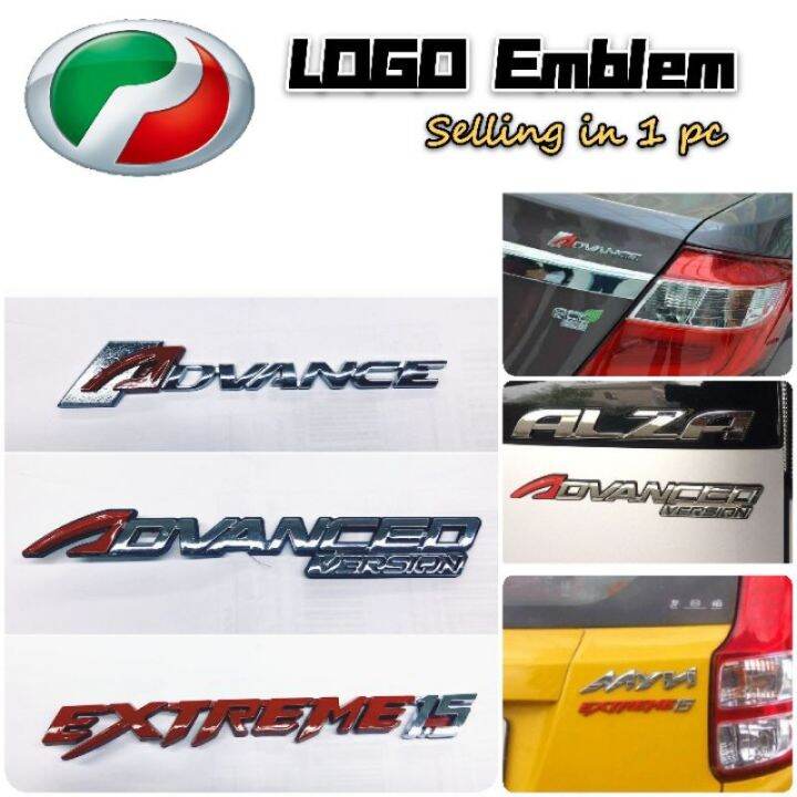 Premium Perodua Logo Emblem Extreme 1.5 Advance Advanced Version Myvi ...