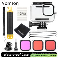 เคสมือถือซองกันน้ำใต้น้ำ Vamson 60M สำหรับ Gopro Hero 11 10 9 8ปลอกหุ้มป้องกันเวลาดำน้ำสำหรับ Gopro Hero 11 10 Essories