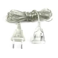 XHLXH Standard For Home Cable Plug Fairy Lights EU Plug Christmas Lights Transparent Extension Cable Extender Wire Light String Extension Cord Power Extension Cord
