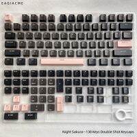 GMK Keycap Clone Nightsakura Cherry Profile Shot ปุ่มกด PBT  คู่138คีย์สำหรับสวิตช์ Mx เกม Mechanicla คีย์บอร์ดที่กำหนดเอง DIY