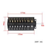 1pcs FD109 Position switch for Oven Steamer Electric stove Toggle Rotary Function switch 250V 16A