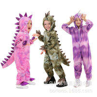Dress Up America T-Rex Costume For Kids-ชุดไดโนเสาร์สำหรับเด็กชายและเด็กหญิง-Green Dino Jumpsuit