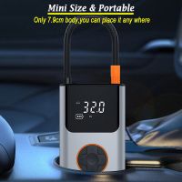 Mini Car Electrical Air Pump 4000mAh 140PSI Digital Compressor Wireless Portable Tire Inflator Pump For Motorcycle Bicycle Boat Air Compressors  Infla